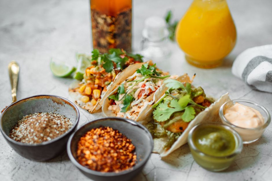 Salsa Verde Tacos with lemon-herb sauce — food · Dinner Ideas