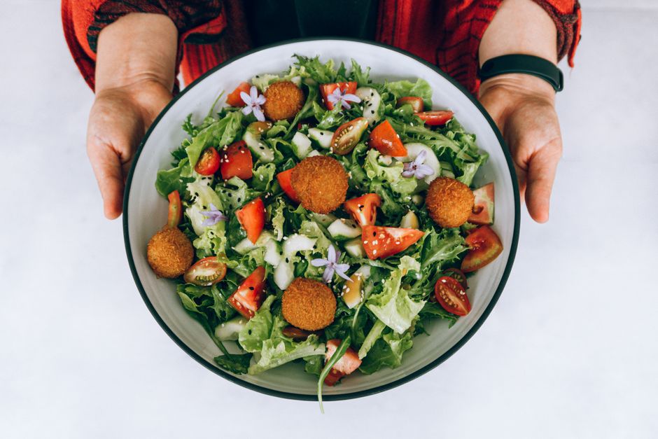 Falafel Grain Bowl with a warm grain base — food · Lunch Ideas