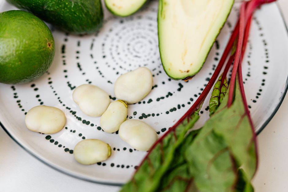 Avocado Bean Salad with roasted vegetables — food · Lunch Ideas