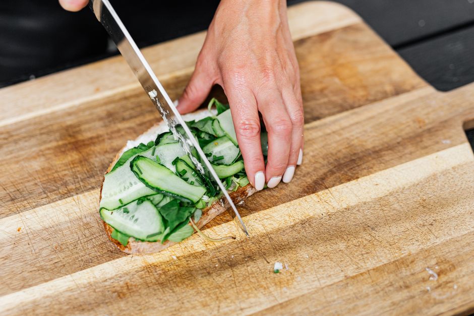 Cucumber Tea Sandwiches with a sweet heat sauce — food · Party Food