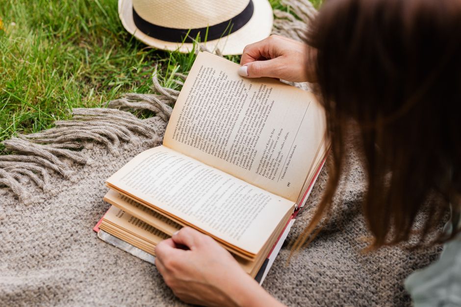 Reading Block during a weekend morning — wellness · Evening Routines