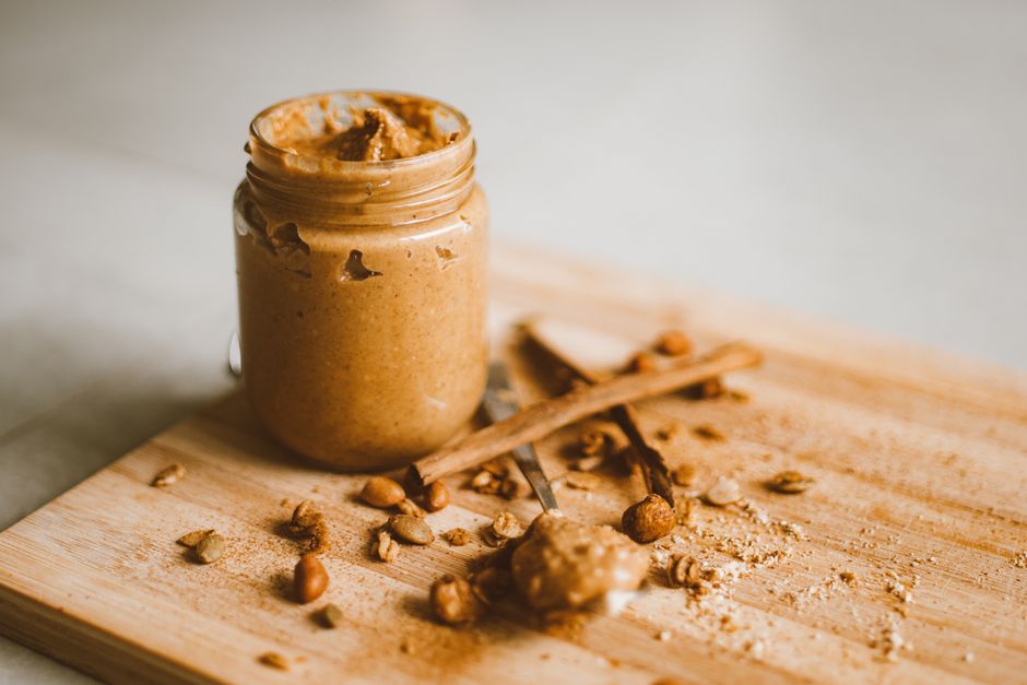 Peanut Butter Energy Bites with yogurt dip — food · Snacks