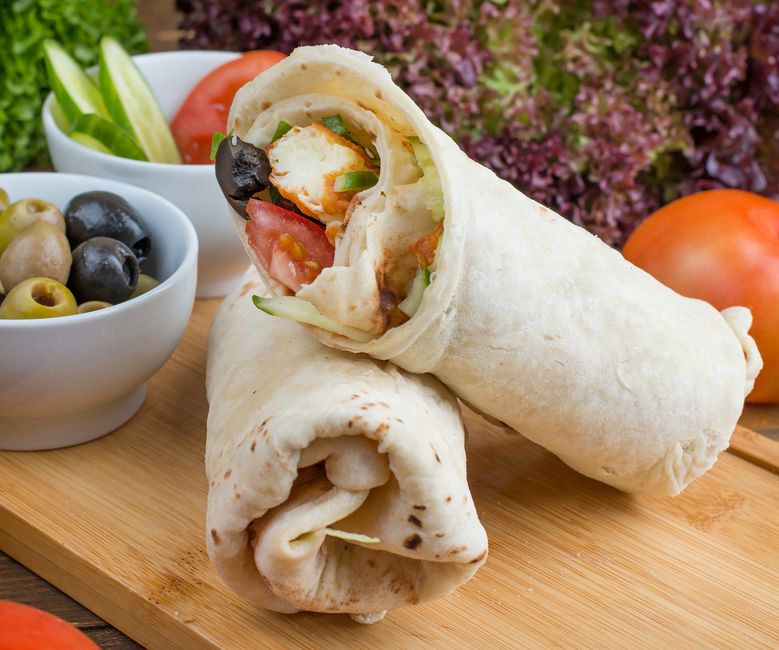 Mediterranean Wrap for picnics park benches — food · Lunch Ideas