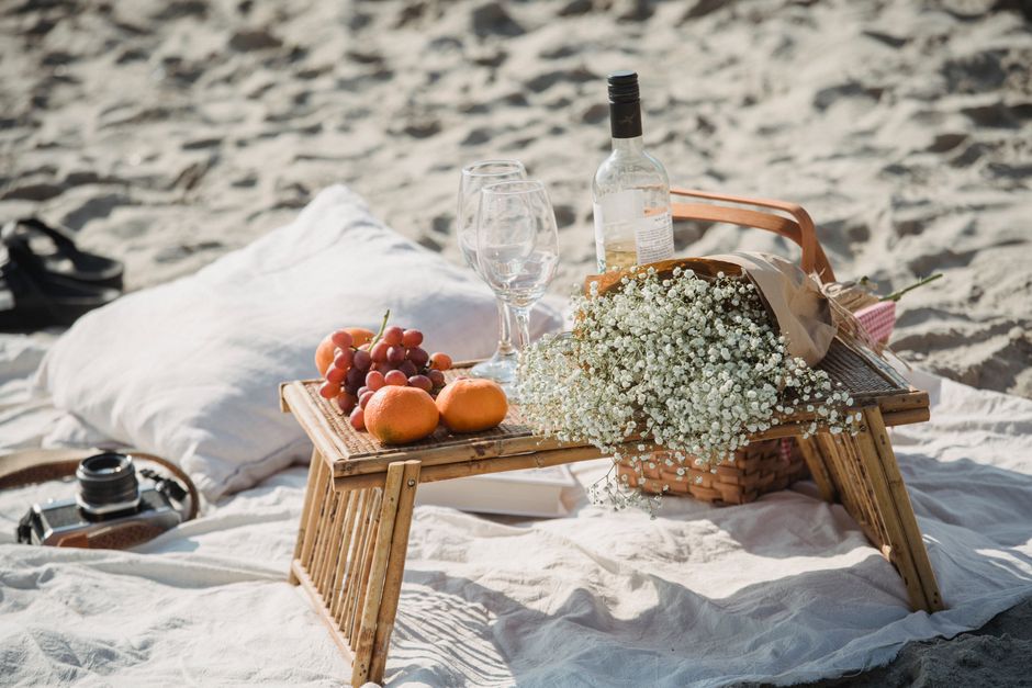 Beach Picnic with a sunset finish — travel · Beach Vacations