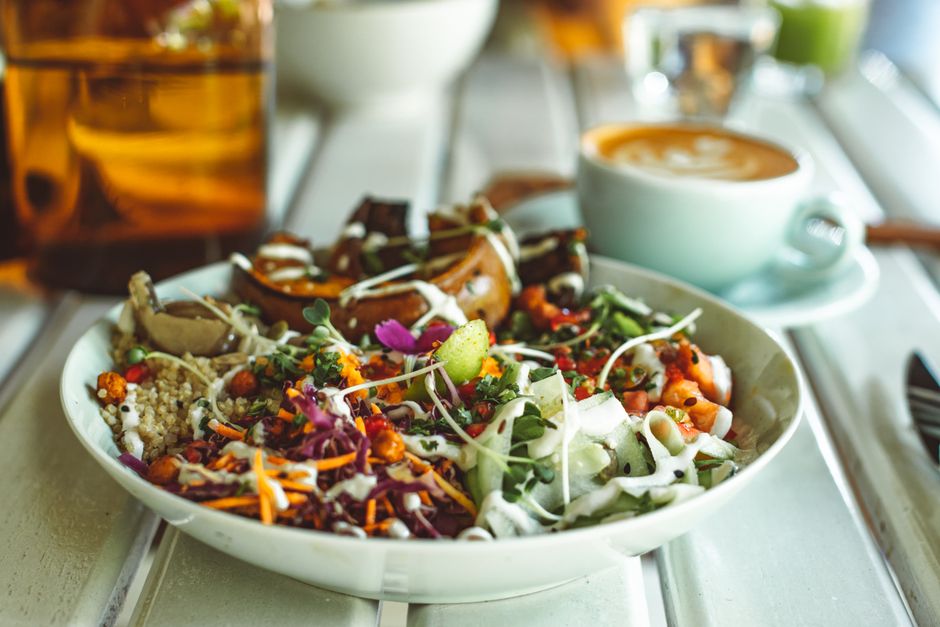 Greek Quinoa Bowl with a crisp slaw — food · Lunch Ideas