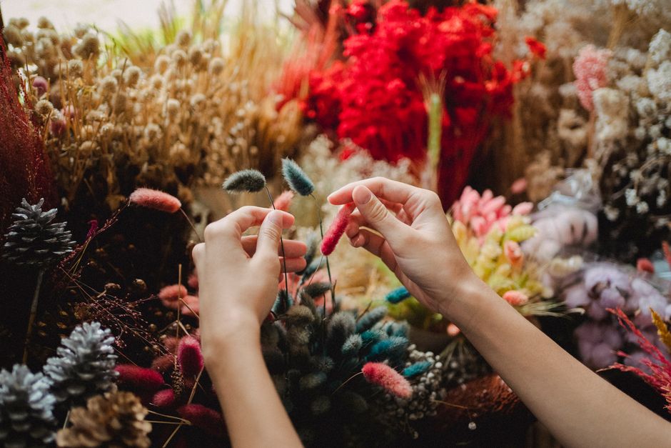 Dried Flower Mobile for dish everyday photos — diy-creativity · Handmade Decor