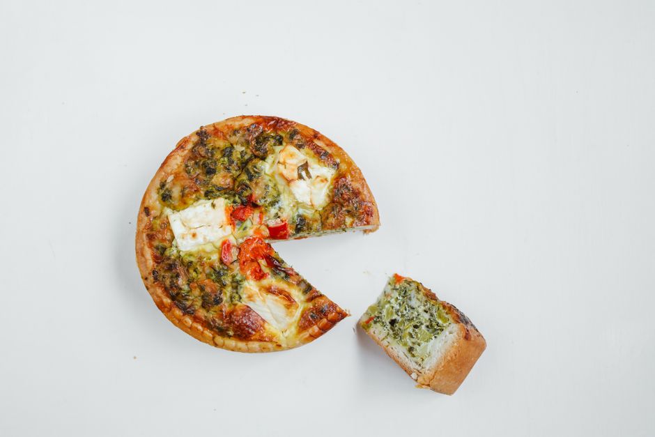 Spinach Feta Frittata with honeyed fruit — food · Breakfast & Brunch