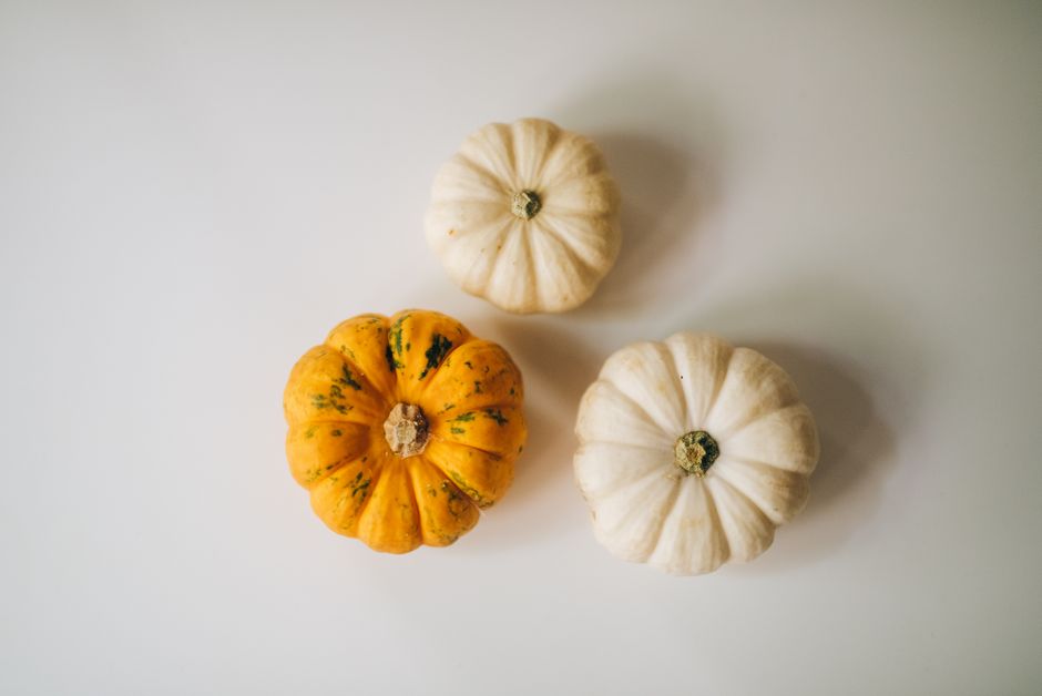 Place-Card Pumpkins around a signature dessert — celebrations · Thanksgiving
