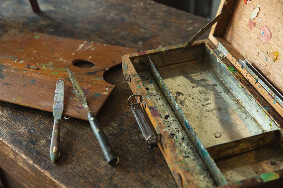 Palette-Knife Landscape with a personalized monogram — diy-creativity · Art & Painting