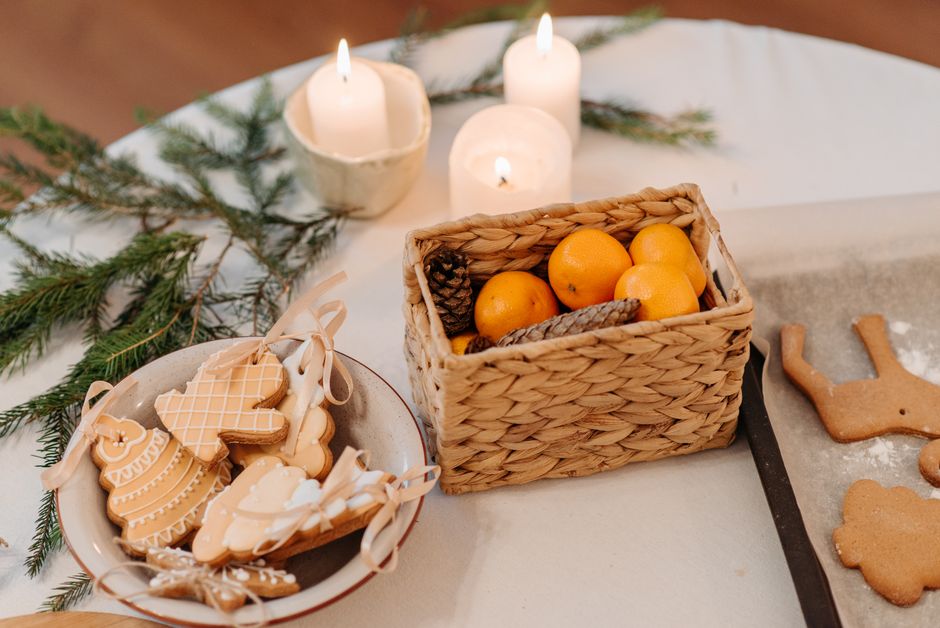 Holiday Movie Basket around a themed snack table — celebrations · Christmas