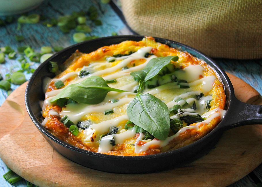 Spinach Feta Frittata for a café-style plate — food · Breakfast & Brunch
