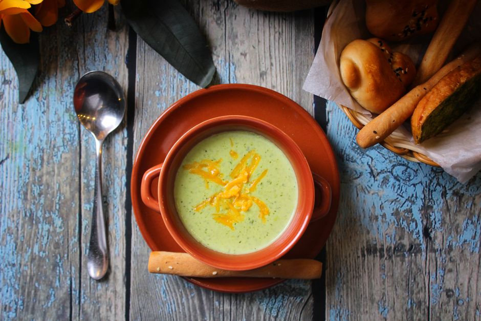 Soup-and-Bread Table for platter outdoor meals — food · Food & Hosting