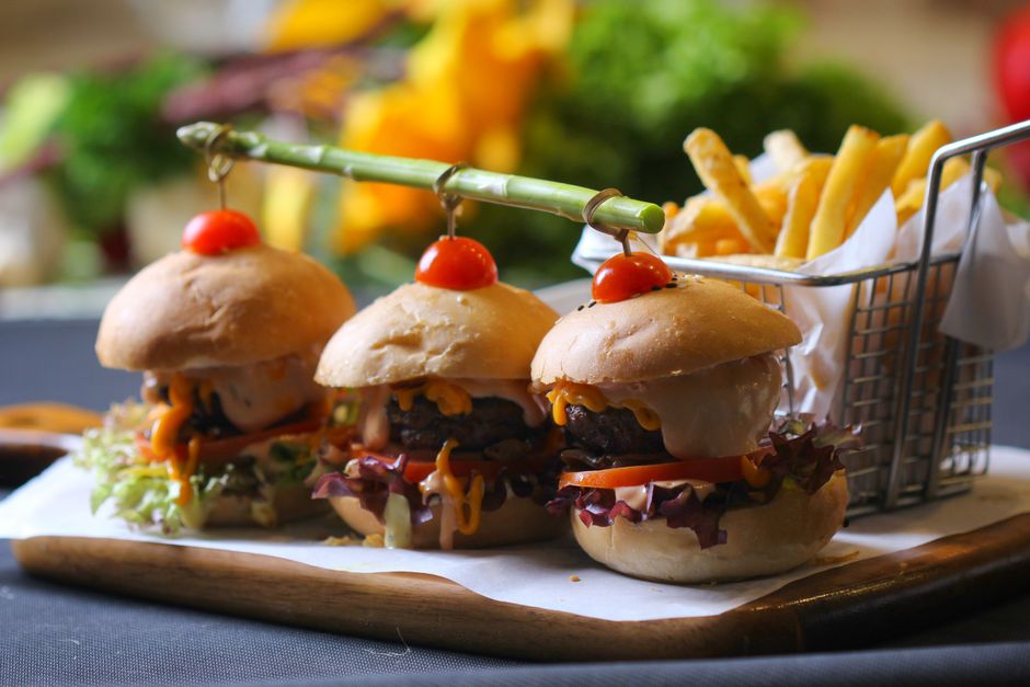 Mini Veggie Sliders with a cheese board pairing — food · Party Food