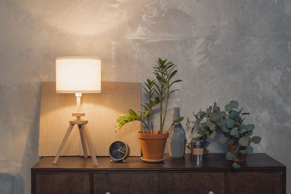 Ceramic Lamp around a reading nook — home · Home Decor