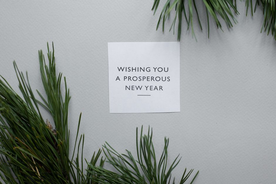 Year-In-Review Cards with a playful photo corner — celebrations · New Year's