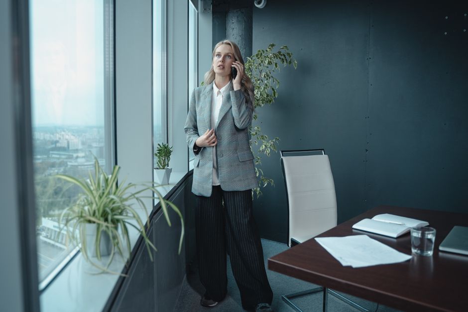 Standing Phone Call after a stressful day — wellness · Healthy Habits