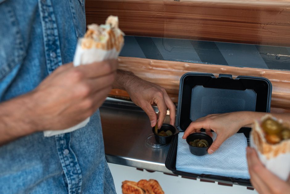 Make-Your-Own Pita Station for especially memorable table — food · Food & Hosting