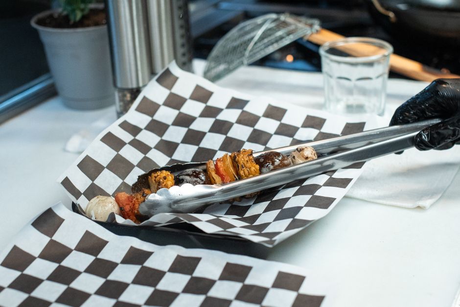 Caprese Skewers with a cheese board pairing — food · Party Food