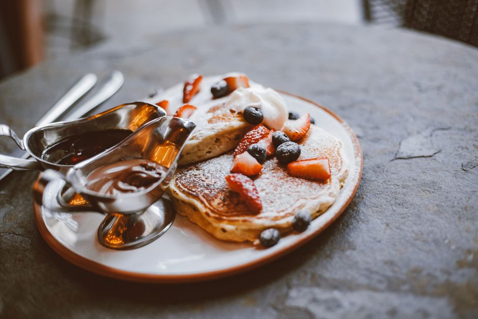 Blueberry Oat Pancakes for a holiday brunch — food · Breakfast & Brunch