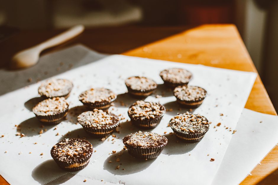 Chocolate Hazelnut Tartlets with brown-butter crumbs — food · Desserts