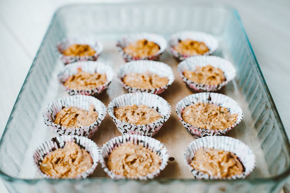 Banana Walnut Muffins with berry compote — food · Breakfast & Brunch