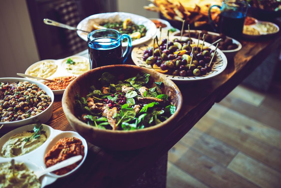Warm Dip Table for a game night — food · Food & Hosting