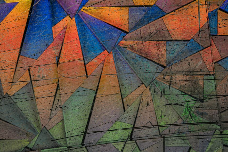 Geometric Color Field — keepsake art painting from recycled paper — diy-creativity · Art & Painting
