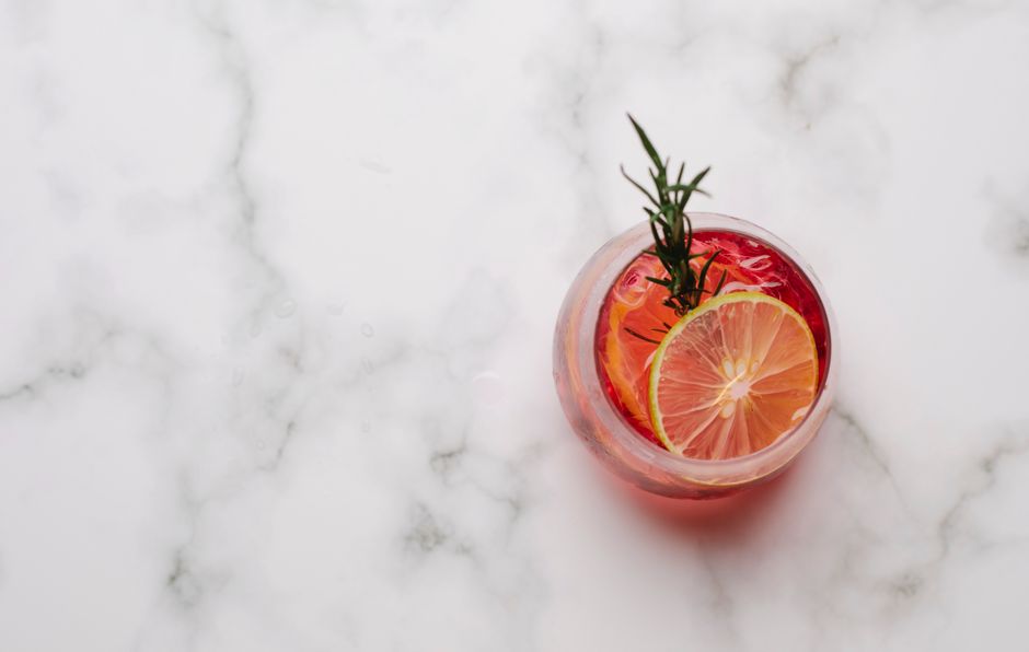 Grapefruit Rosemary Soda for a party beverage station — food · Drinks