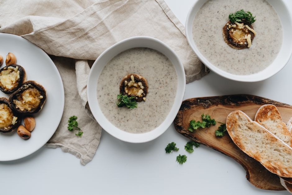 Garlic Mushroom Toast with a protein-rich addition — food · Recipes