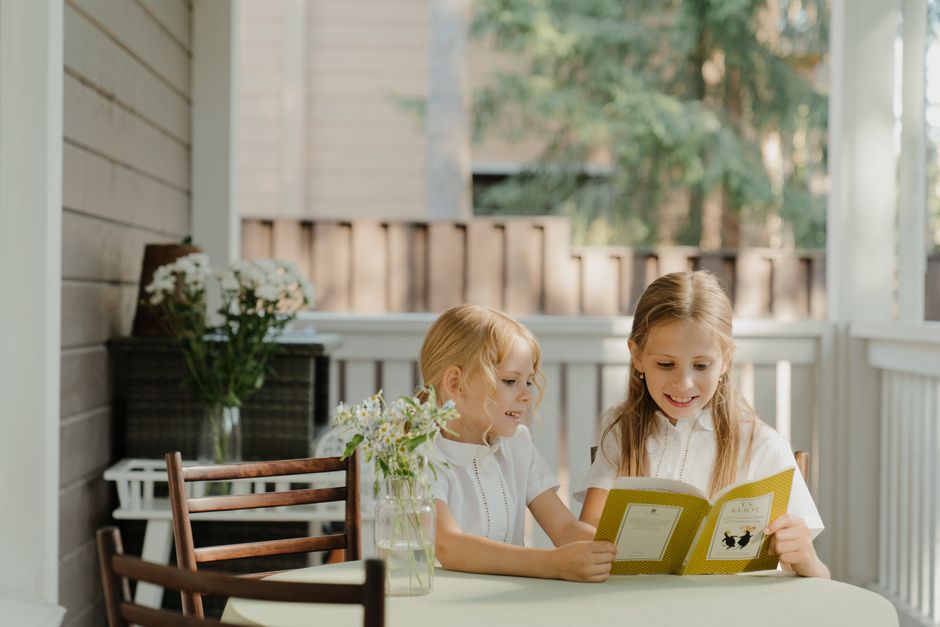 Storybook Welcome Table around a handmade centerpiece — celebrations · Baby Showers