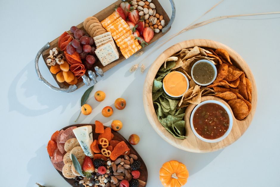 Spooky Snack Board around a memory wall — celebrations · Halloween