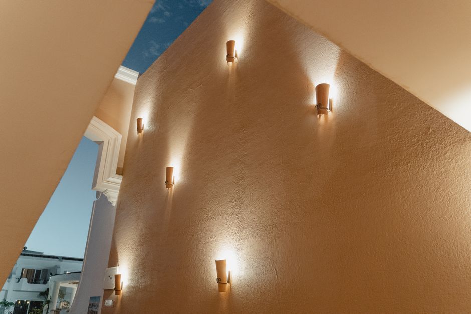 Wall Sconce with a soft linen layer — home · Bathrooms