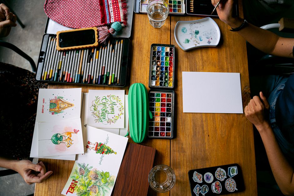 Handmade Card Station for a backyard table — celebrations · Valentine's Day