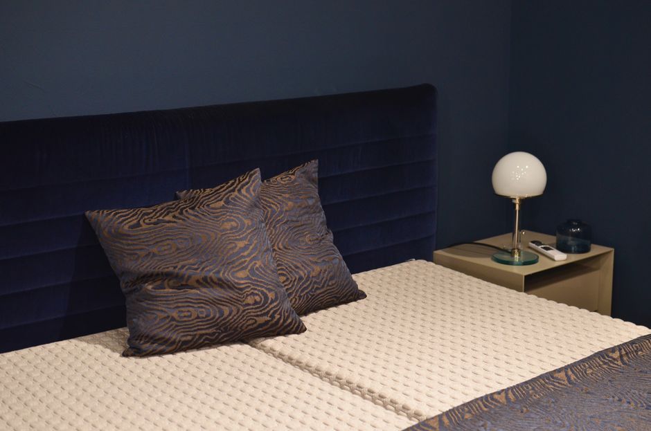 Upholstered Headboard with a practical focal point — home · Bedrooms