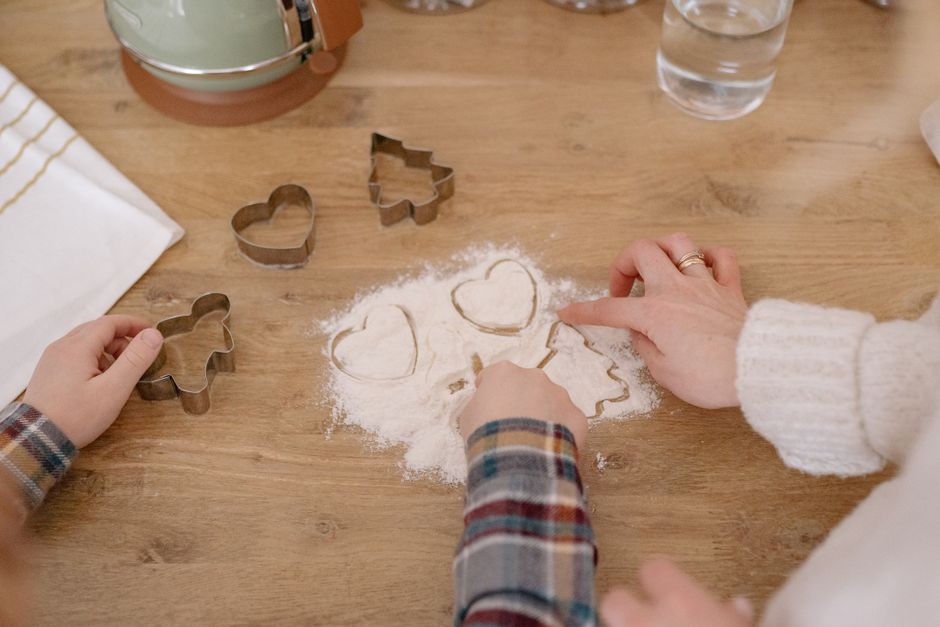 Cookie Decorating Counter with a seasonal centerpiece — food · Food & Hosting