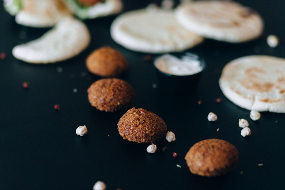 Make-Your-Own Pita Station — brunch buffet build for a backyard lunch — food · Food & Hosting