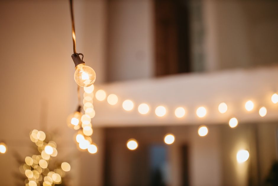 String-Light Corner using thrifted character pieces — home · Garden & Outdoor