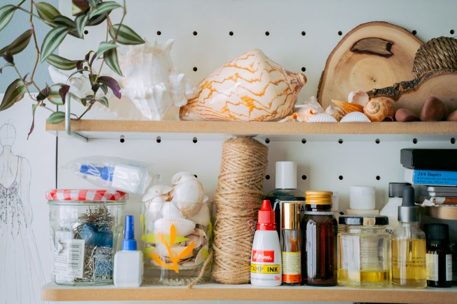 Pegboard Organizer with a natural texture — home · DIY