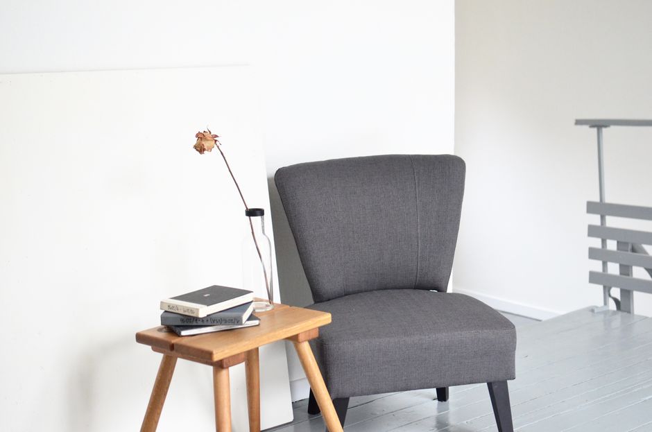 Reading Chair with a clever vertical solution — home · Bedrooms