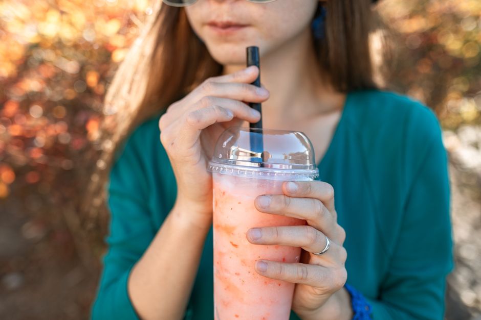 Peach Green Tea for a travel tumbler — food · Drinks