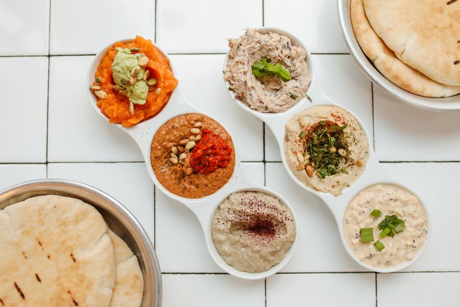 Make-Your-Own Pita Station for a dinner party — food · Food & Hosting