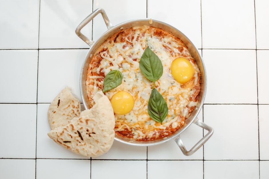 Shakshuka Skillet with whipped cottage cheese — food · Breakfast & Brunch