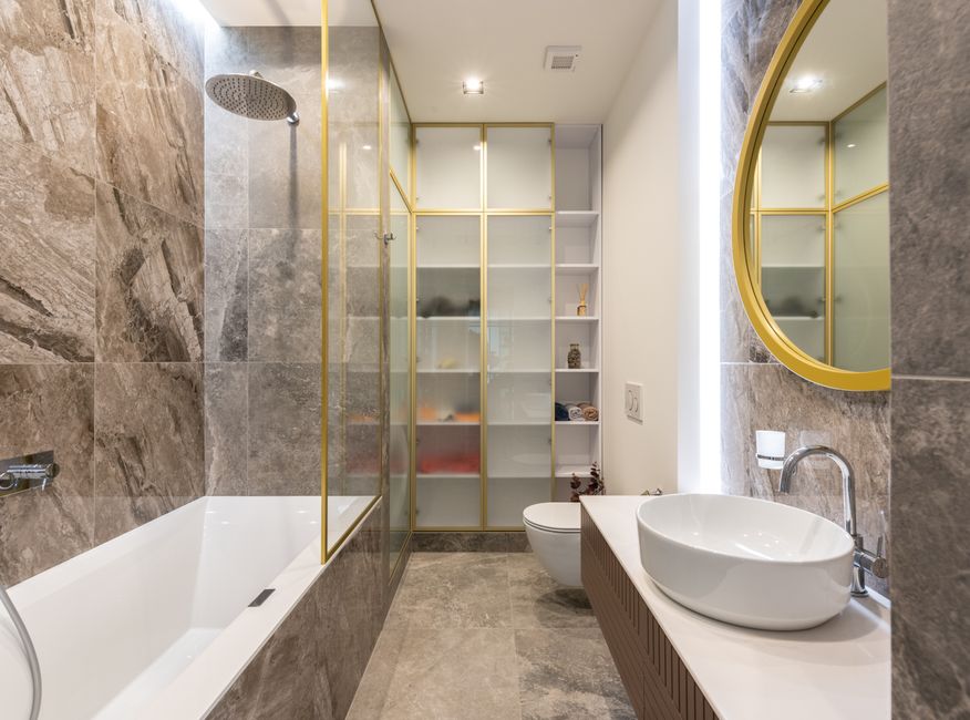 Shower Niche with a practical focal point — home · Bathrooms