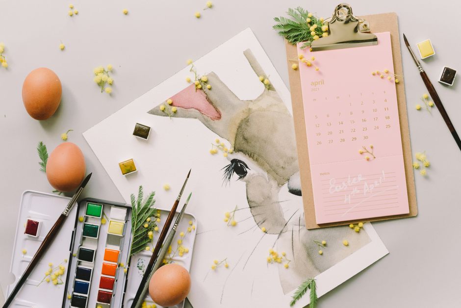 Pressed-Flower Watercolor — painted checkerboard filling using leftover materials — diy-creativity · Art & Painting