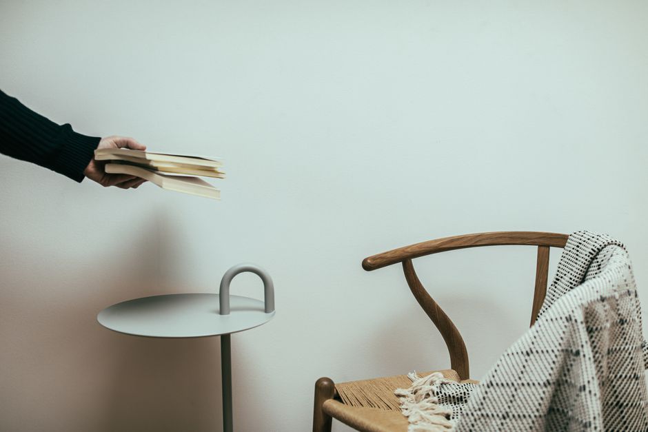 Reading Chair with one sculptural accent — home · Bedrooms