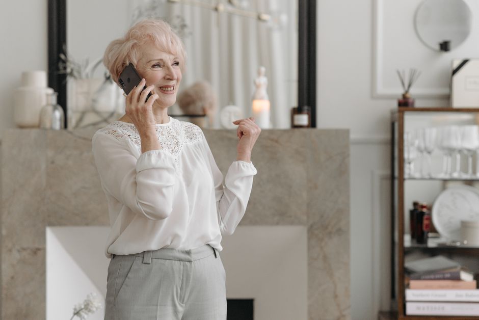 Standing Phone Call for a short outdoor break — wellness · Healthy Habits