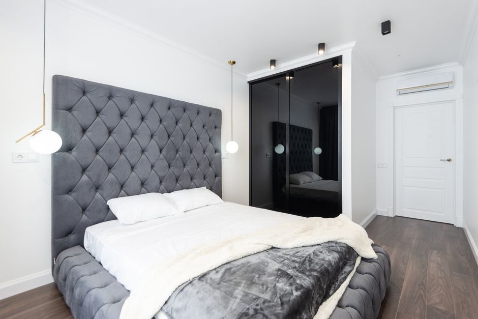 Upholstered Headboard for a small footprint — home · Bedrooms