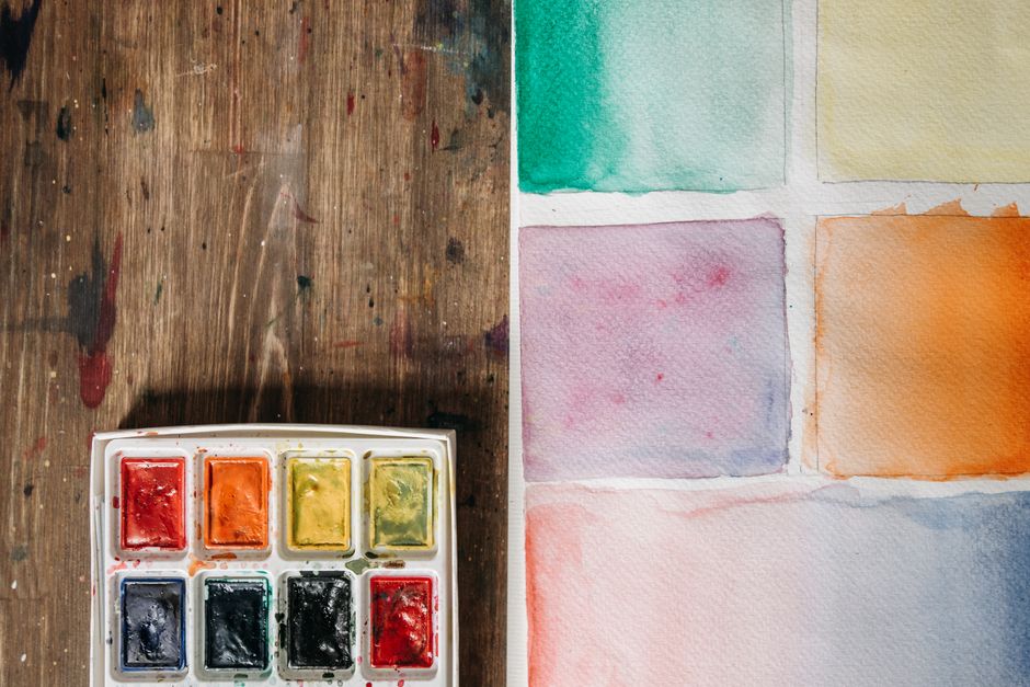 Watercolor Sky Wash with a personalized monogram — diy-creativity · Art & Painting