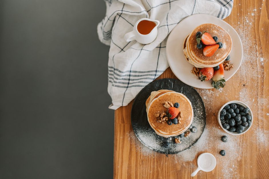 Blueberry Oat Pancakes for projects making scratch — food · Breakfast & Brunch