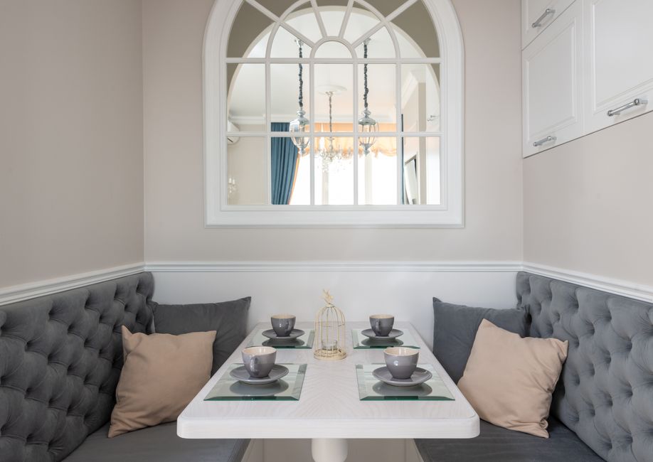 Breakfast Nook with a useful styling trick — home · Kitchens